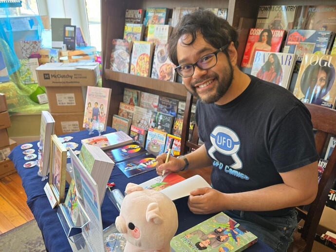 Kenny at book signing Kenny at book signing