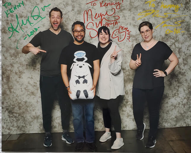 Kenny with the cast of Spy × Family